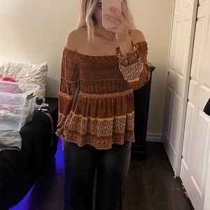 Off the Shoulder Long Sleeve